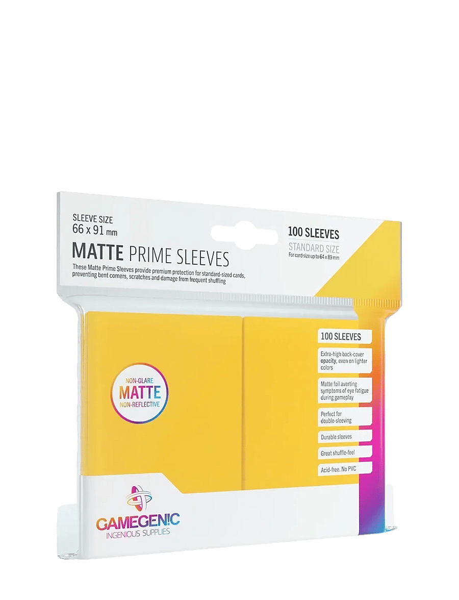 Gamegenic - Matte Prime Sleeves Yellow - najniższe ceny - yellow - 0
