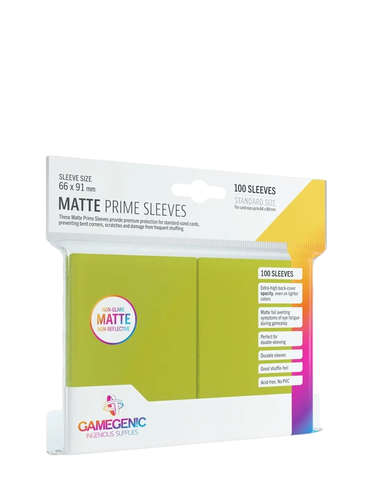Gamegenic Matte Prime Sleeves Lime, Trading Cards, Grøn, Str: ONE SIZE