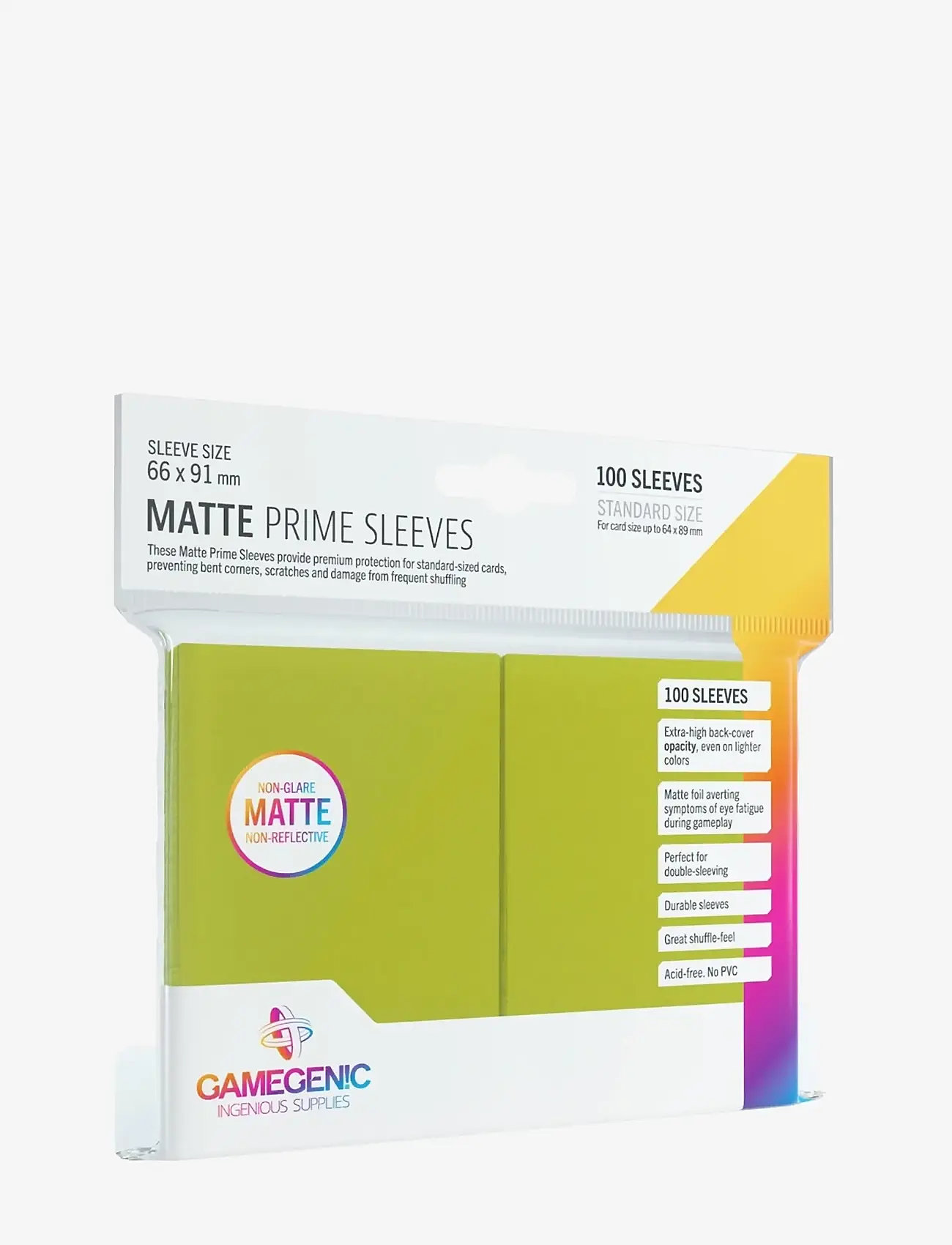 Gamegenic - Matte Prime Sleeves Lime - laveste priser - lime - 0