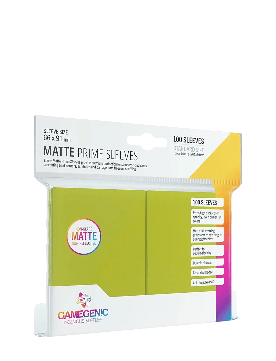 Gamegenic - Matte Prime Sleeves Lime - lowest prices - lime - 0