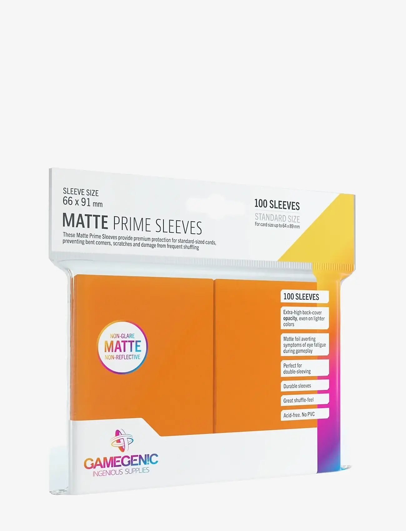 Gamegenic - Matte Prime Sleeves Orange - trading cards - orange - 0