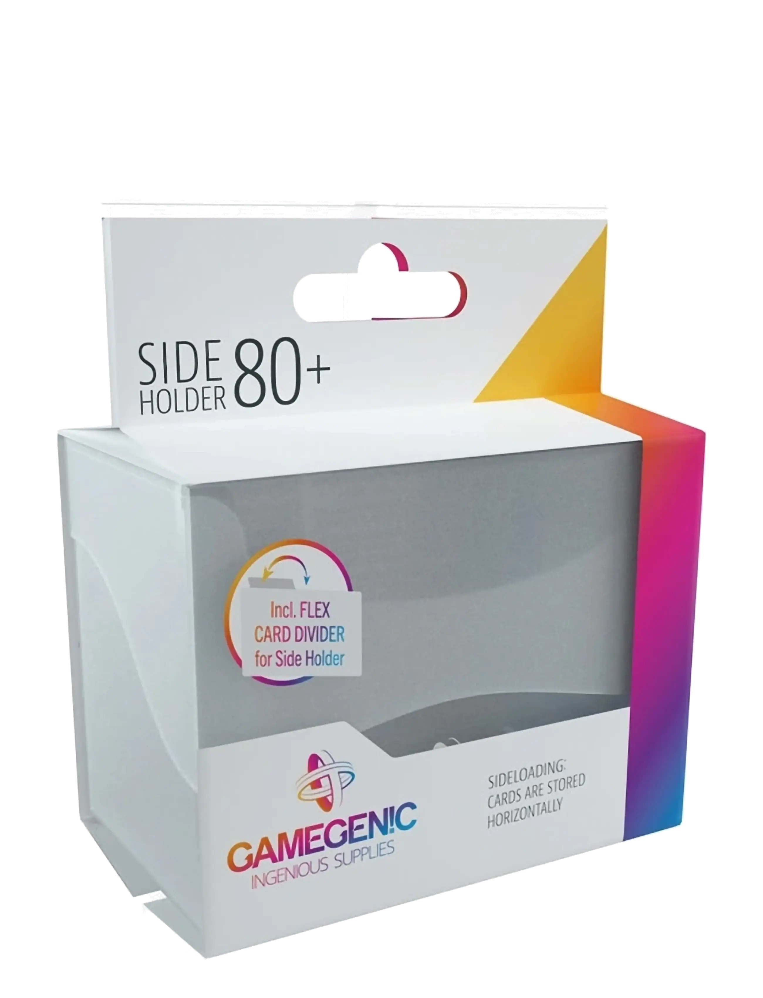 Gamegenic Side Holder 80+ Clear - Samlekort - WHITE / white