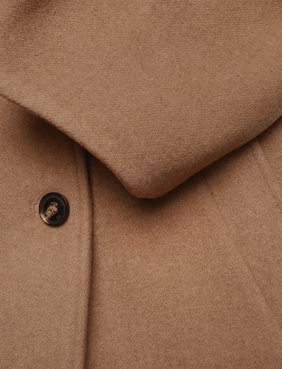 Ganni - Belted Double Breasted Coat - vinterjakker - brown - 3