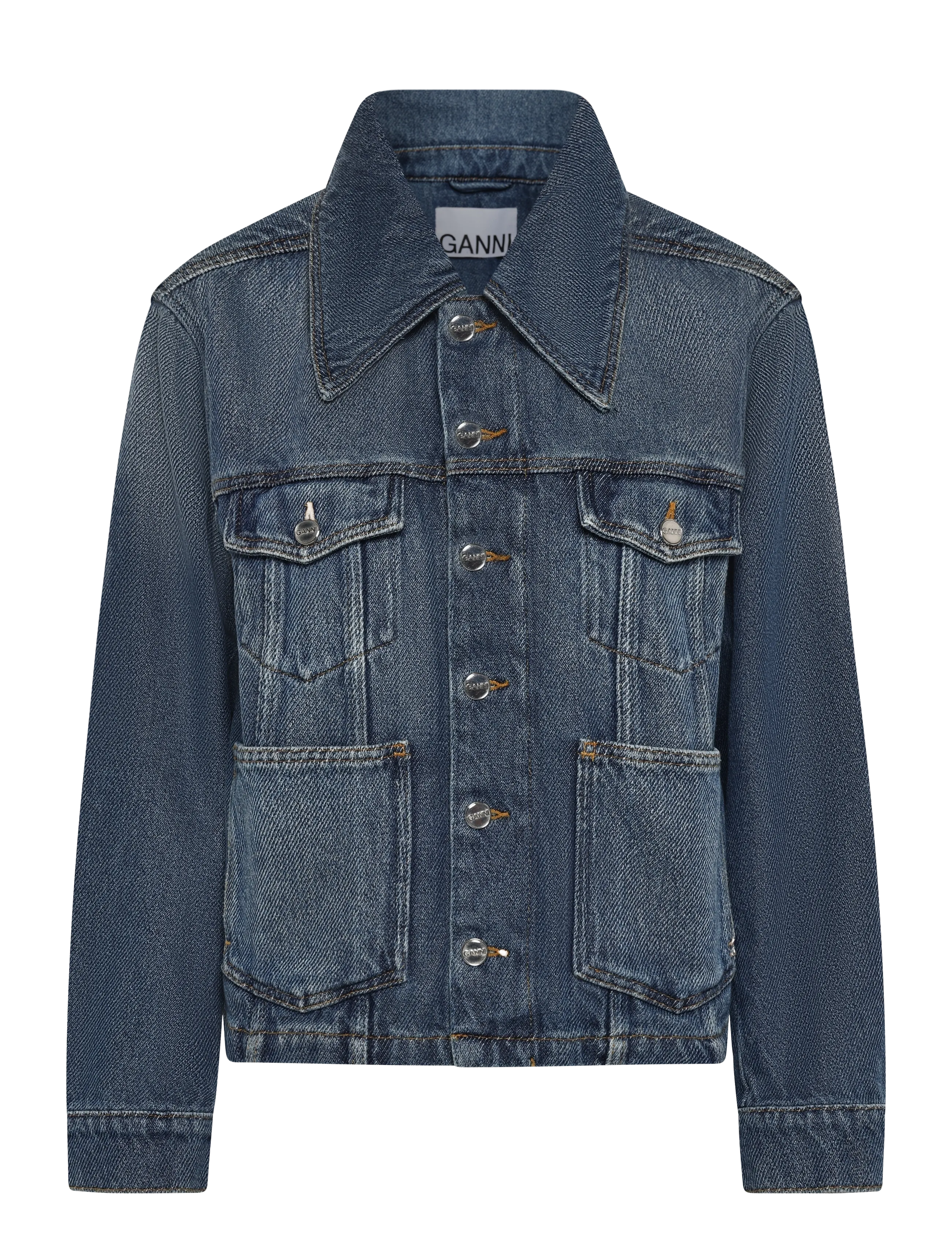 Ganni Heavy Denim Jacket - GANNI - BLUE / blue