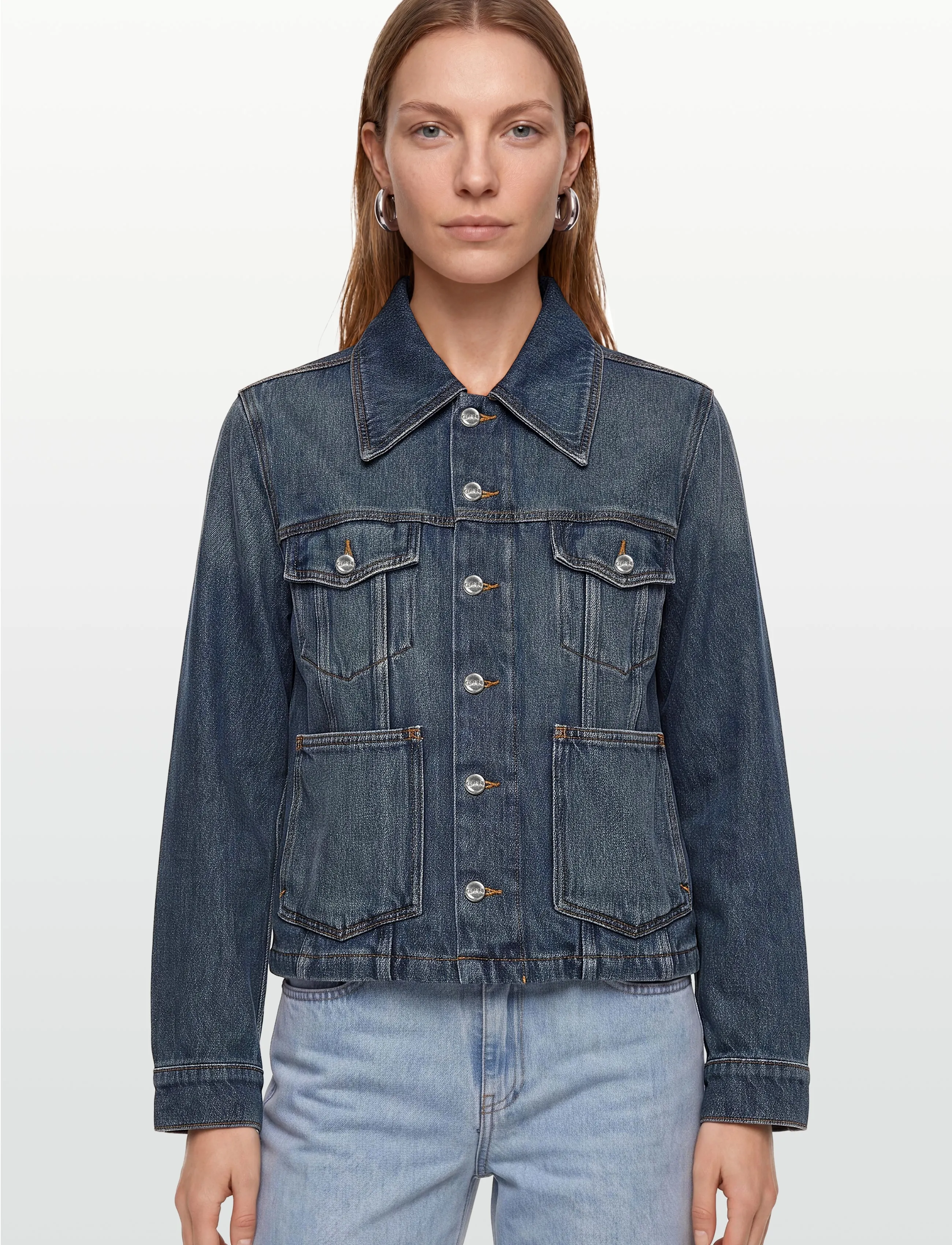 Ganni - Heavy Denim Jacket - vårjackor - blue - 3