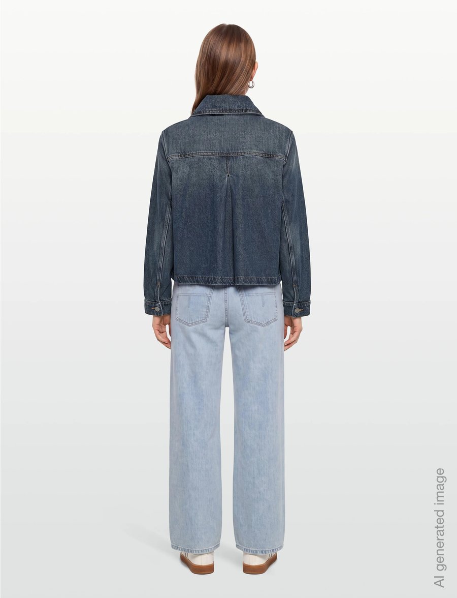 Ganni - Heavy Denim Jacket - jeansjacken - blue - 4