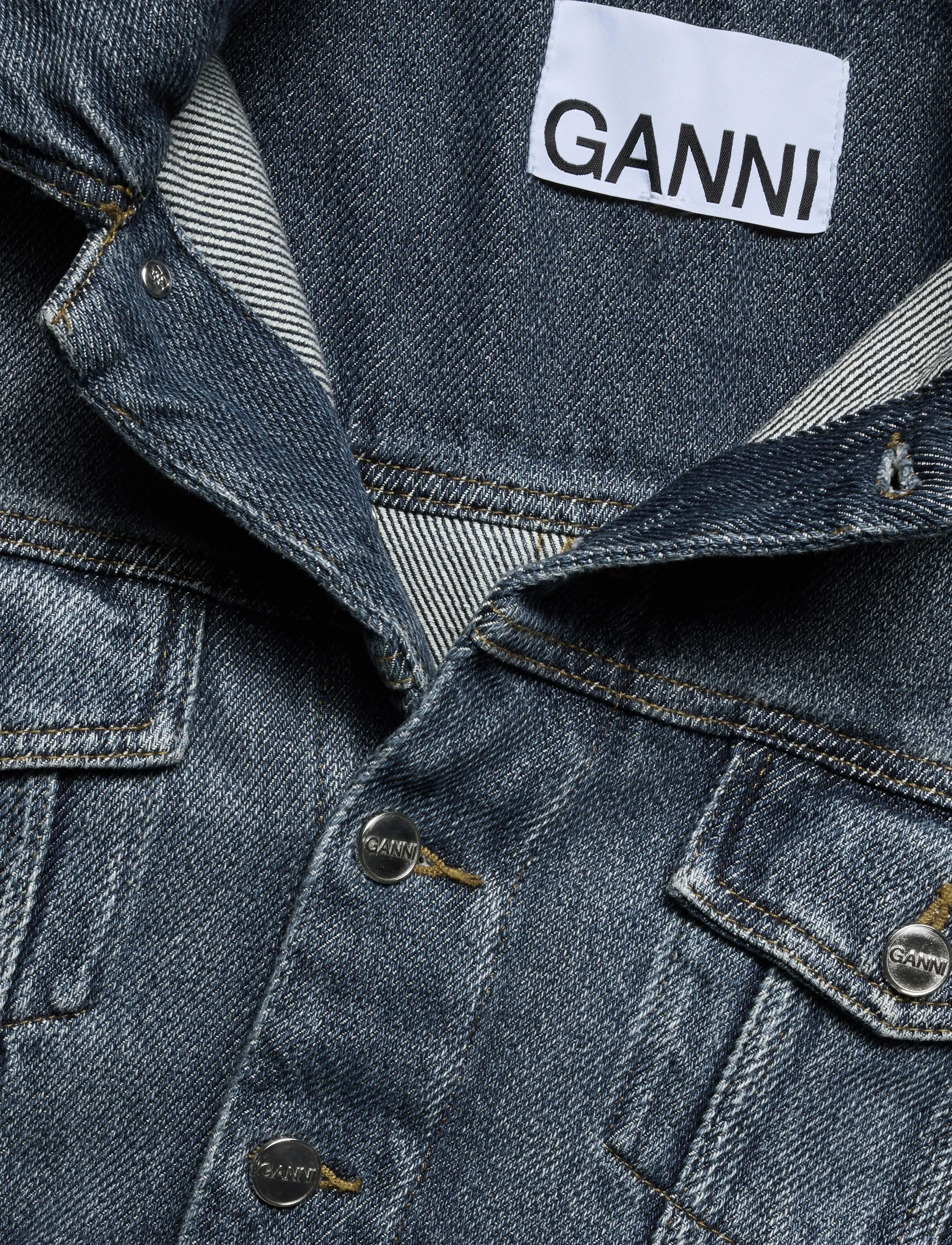 Ganni - Heavy Denim Jacket - frühlingsjacken - blue - 2