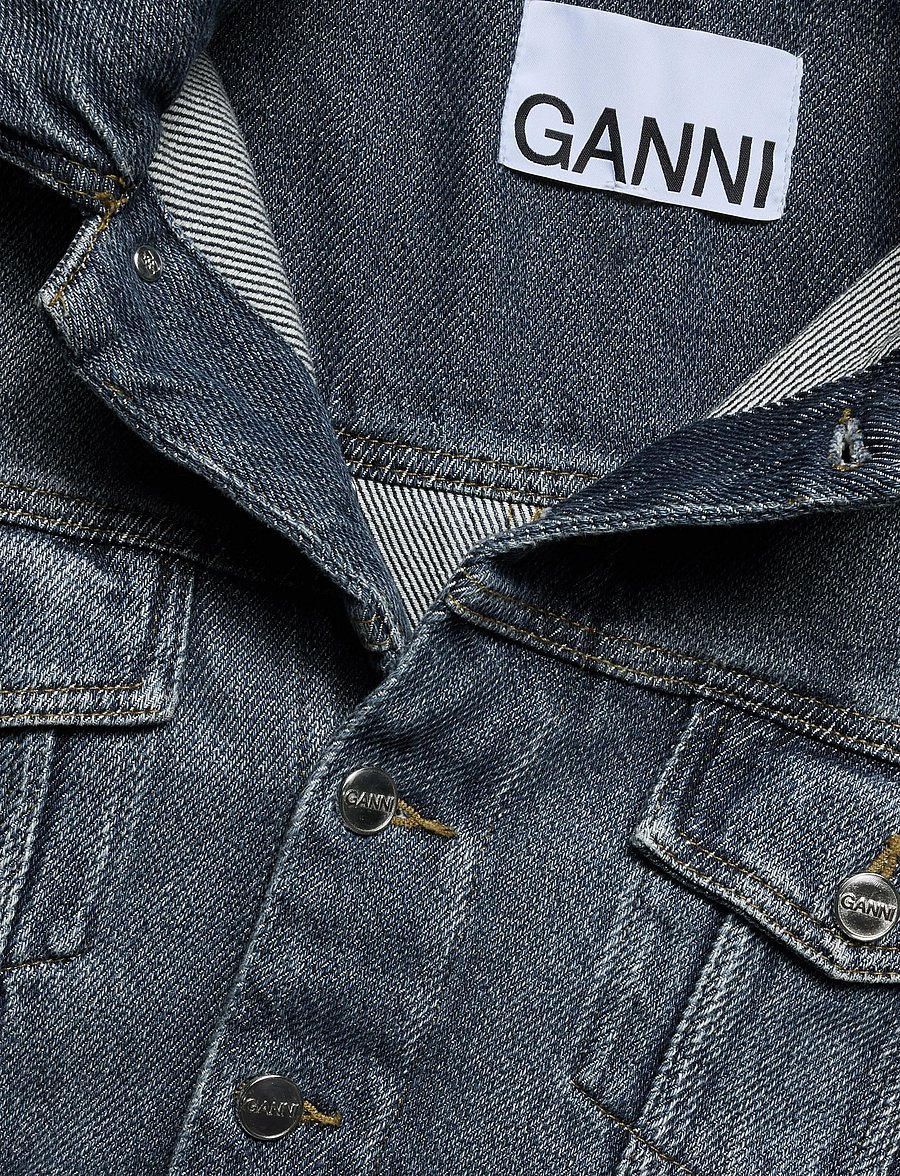 Ganni - Heavy Denim Jacket - frühlingsjacken - blue - 2