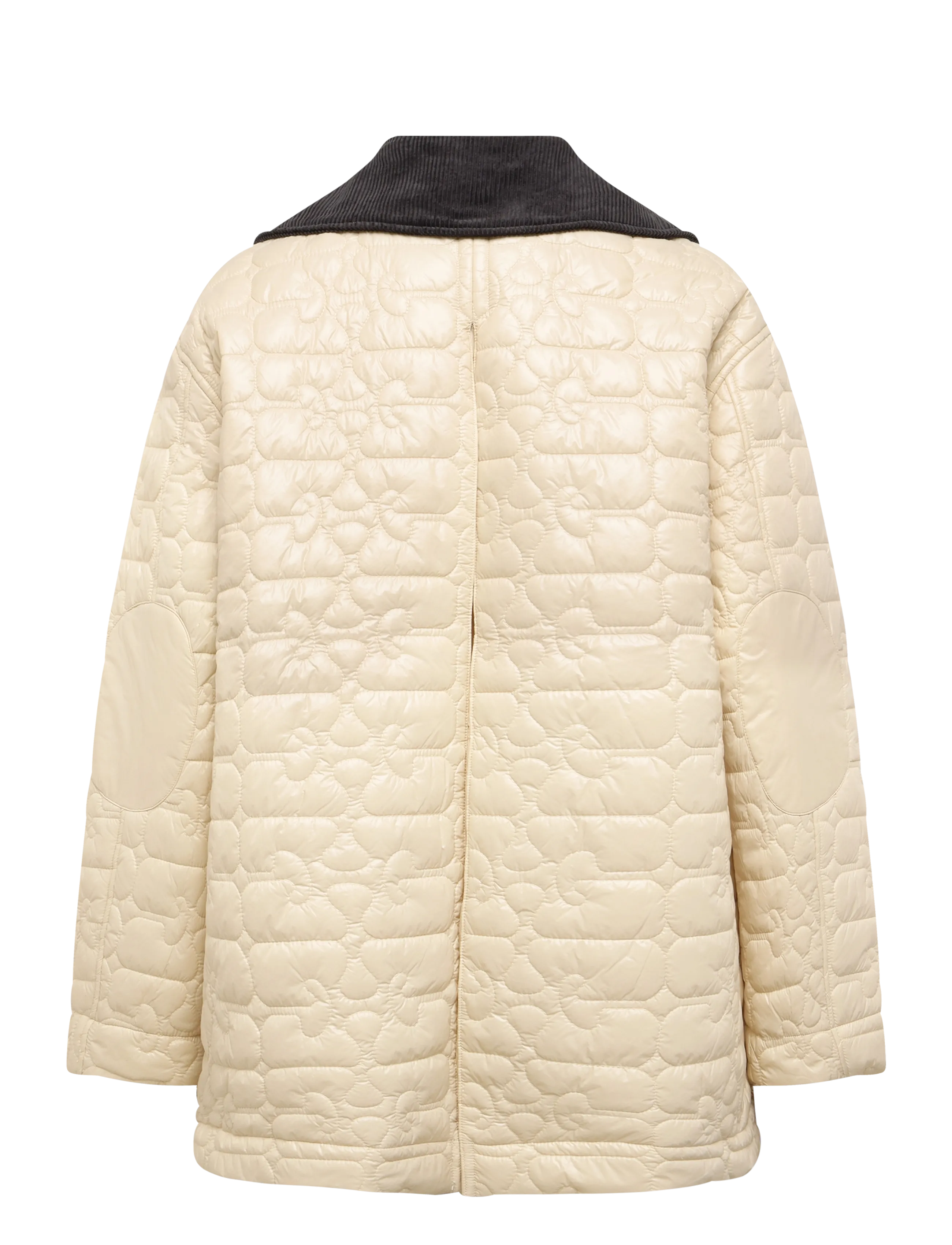 Ganni - Shiny Quilt Midi Jacket - frühlingsjacken - beige - 1