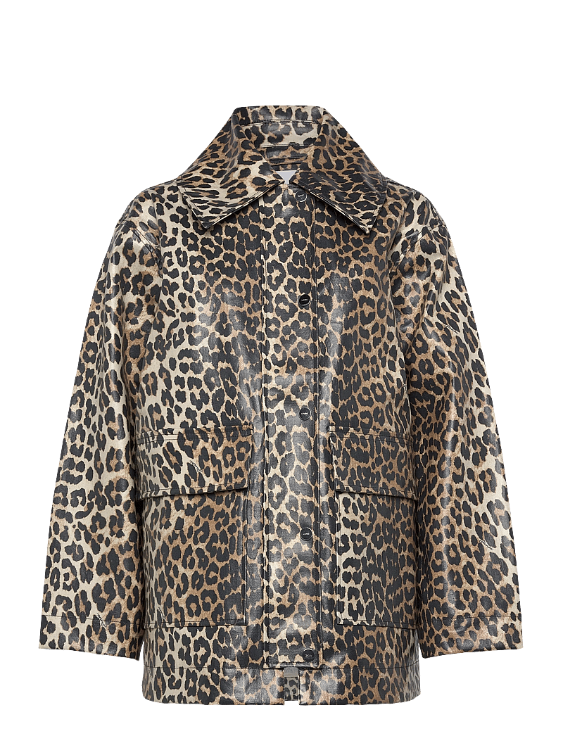 Ganni - Ripstop Quilt Coat - lette frakker - black - 0
