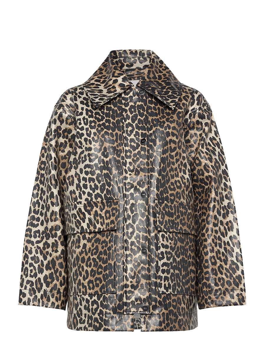 Ganni - Ripstop Quilt Coat - tunna kappor - black - 0