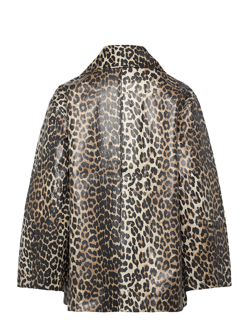 Ganni - Ripstop Quilt Coat - lette frakker - black - 1