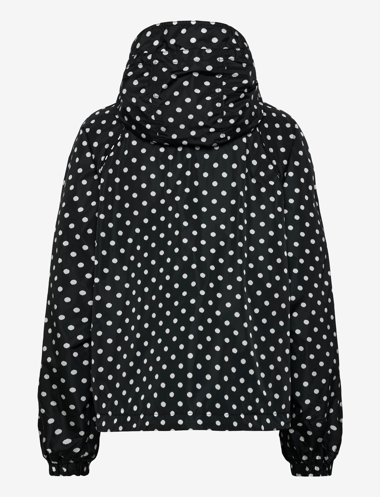 Ganni - Printed Flyweight Nylon Jacket - windjacken - black - 1