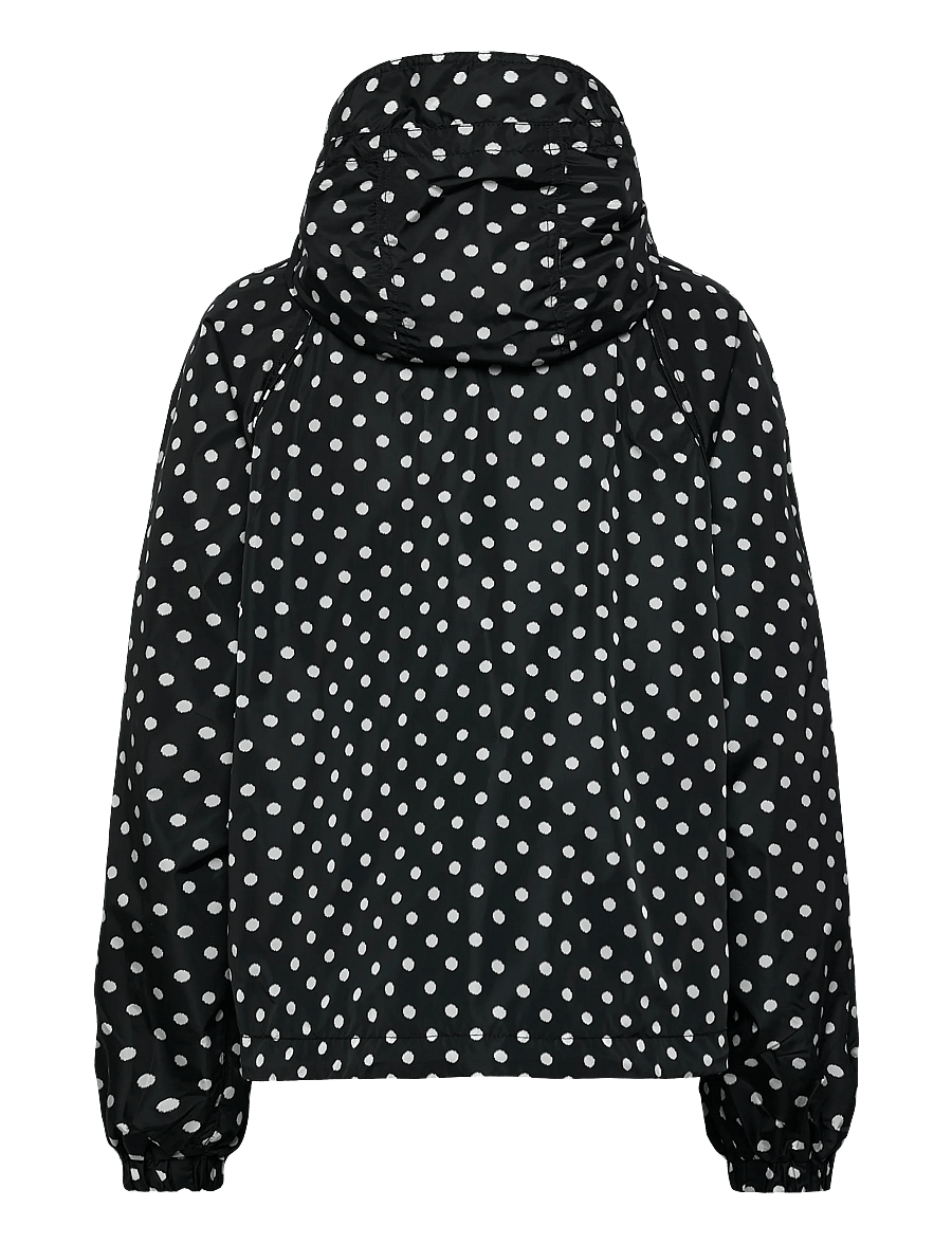 Ganni - Printed Flyweight Nylon Jacket - jackor - black - 1