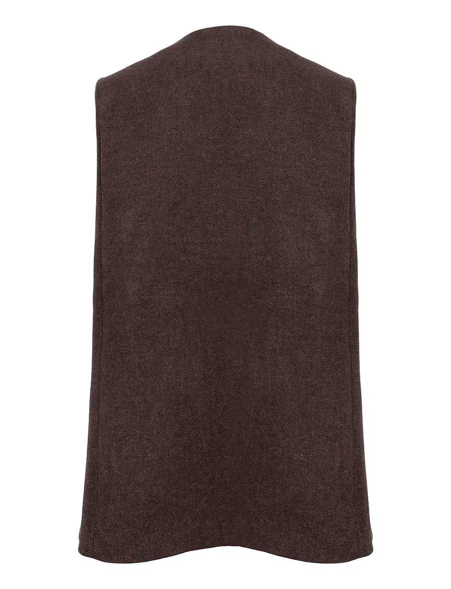 Ganni - Cape in Brown Wool - winterjacken - brown - 1