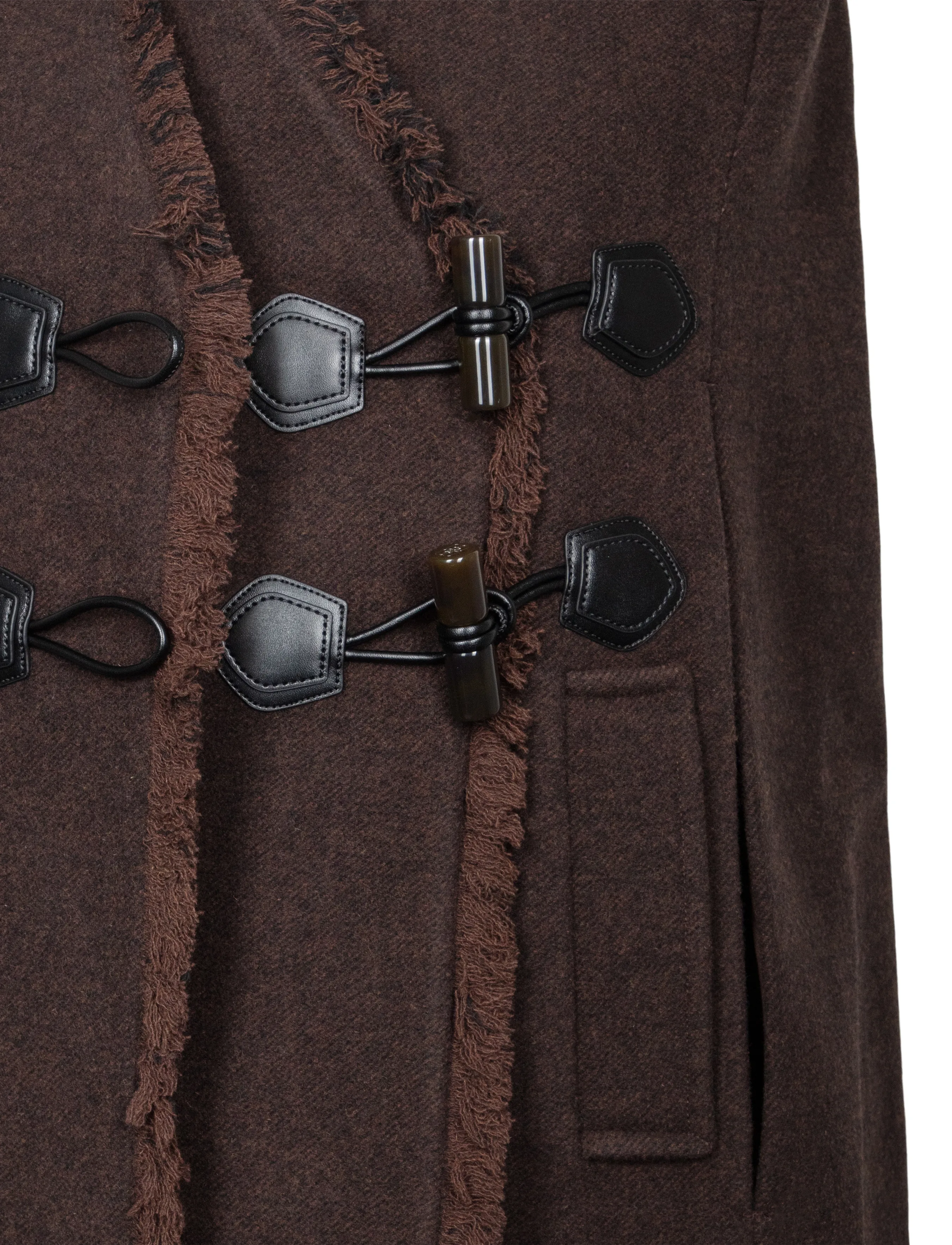 Ganni - Cape in Brown Wool - winterjacken - brown - 2