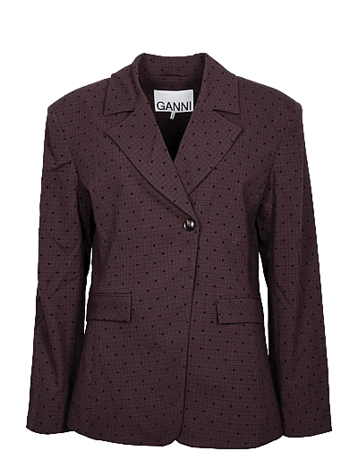 Single Breasted Polka Dot Blazer - Enkeltradede Blazere