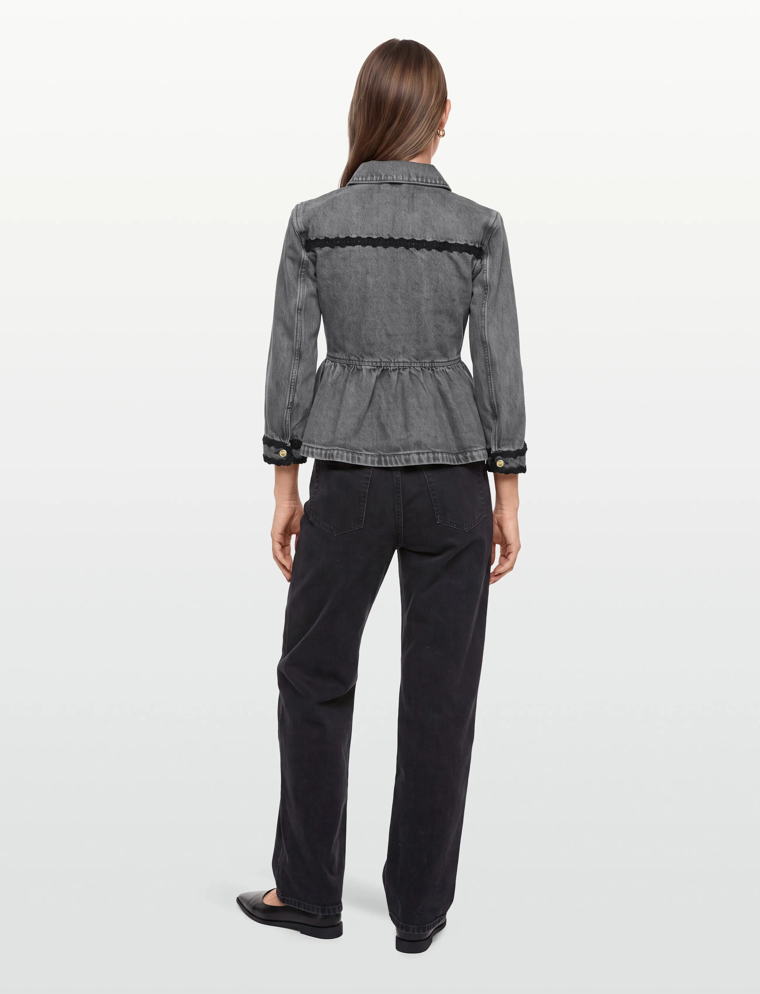 Ganni - Rigid Denim Jacket - jeansjacken - grey - 4