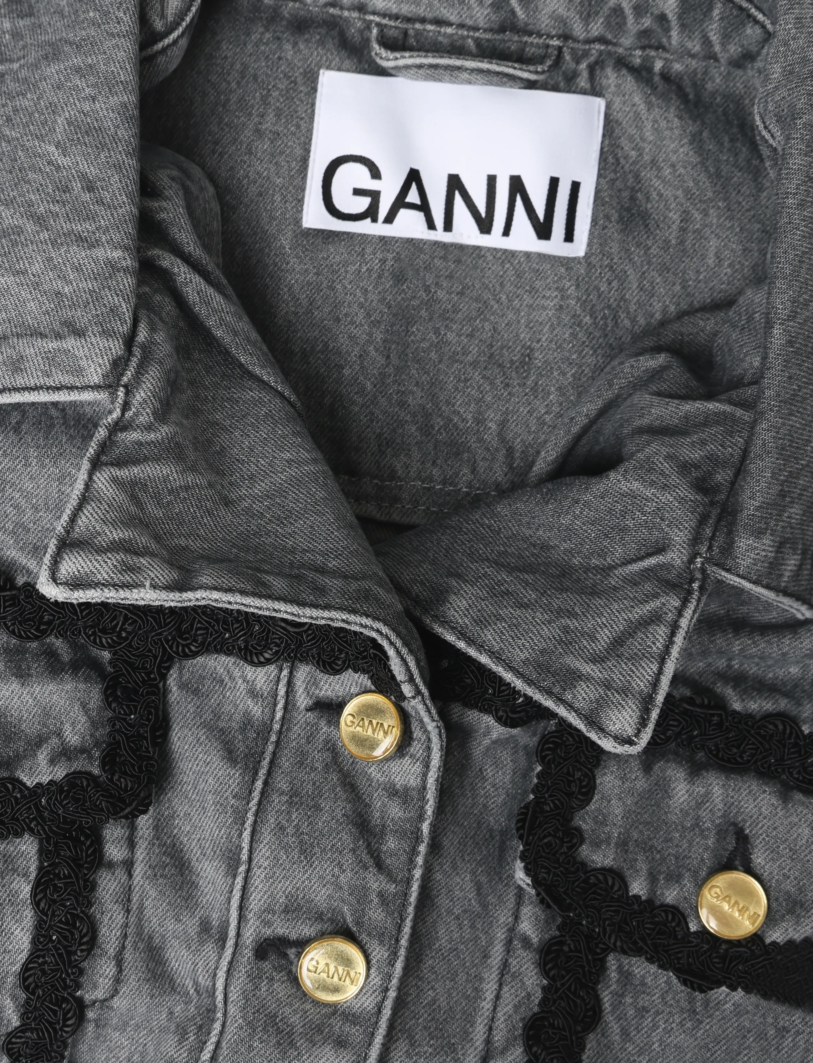 Ganni - Rigid Denim Jacket - grey - 2