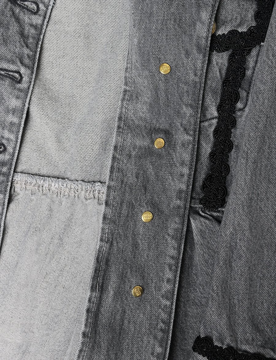 Ganni - Rigid Denim Jacket - frühlingsjacken - grey - 4