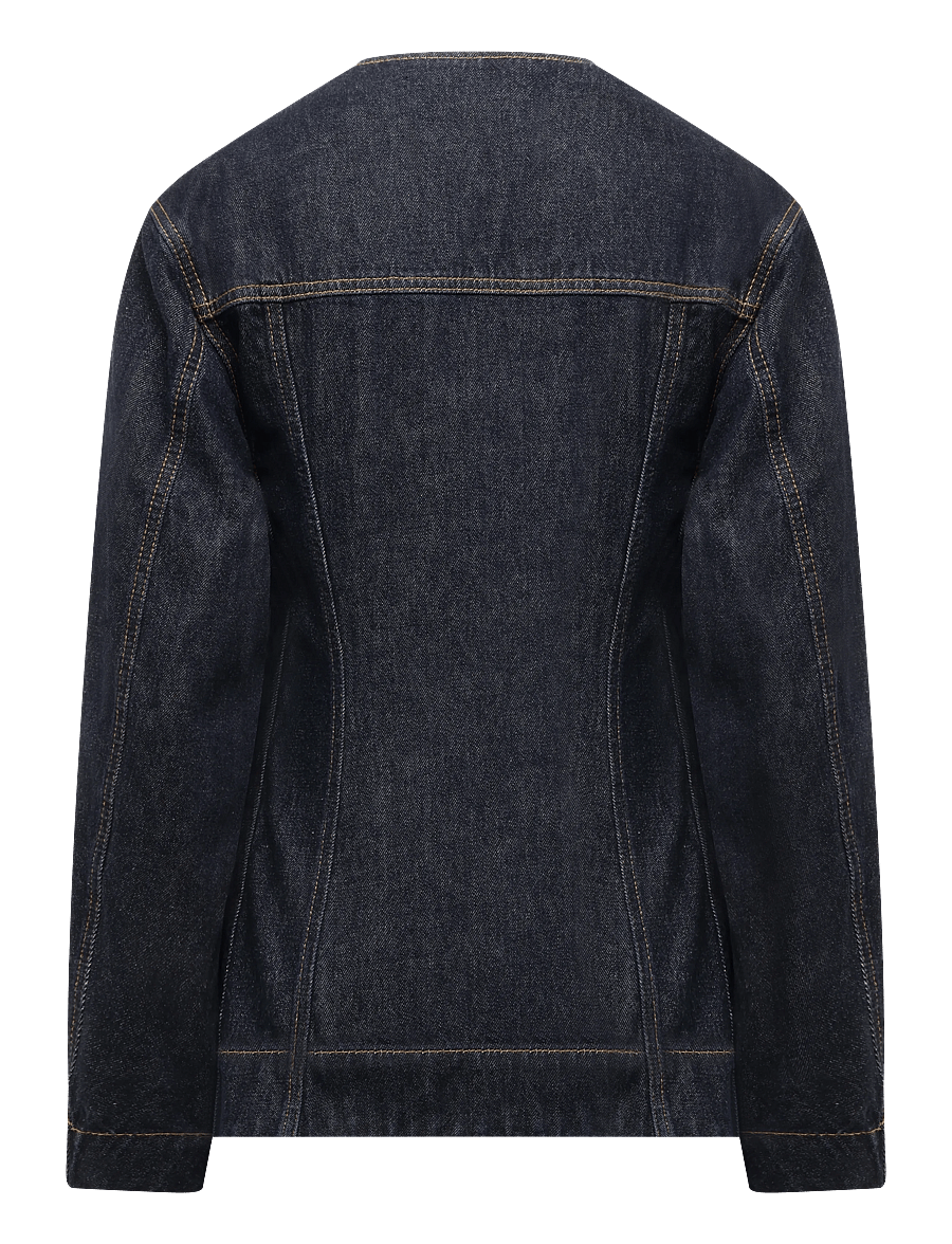 Ganni - Dark Rinse Denim Blazer - einreihige blazer - blue - 1