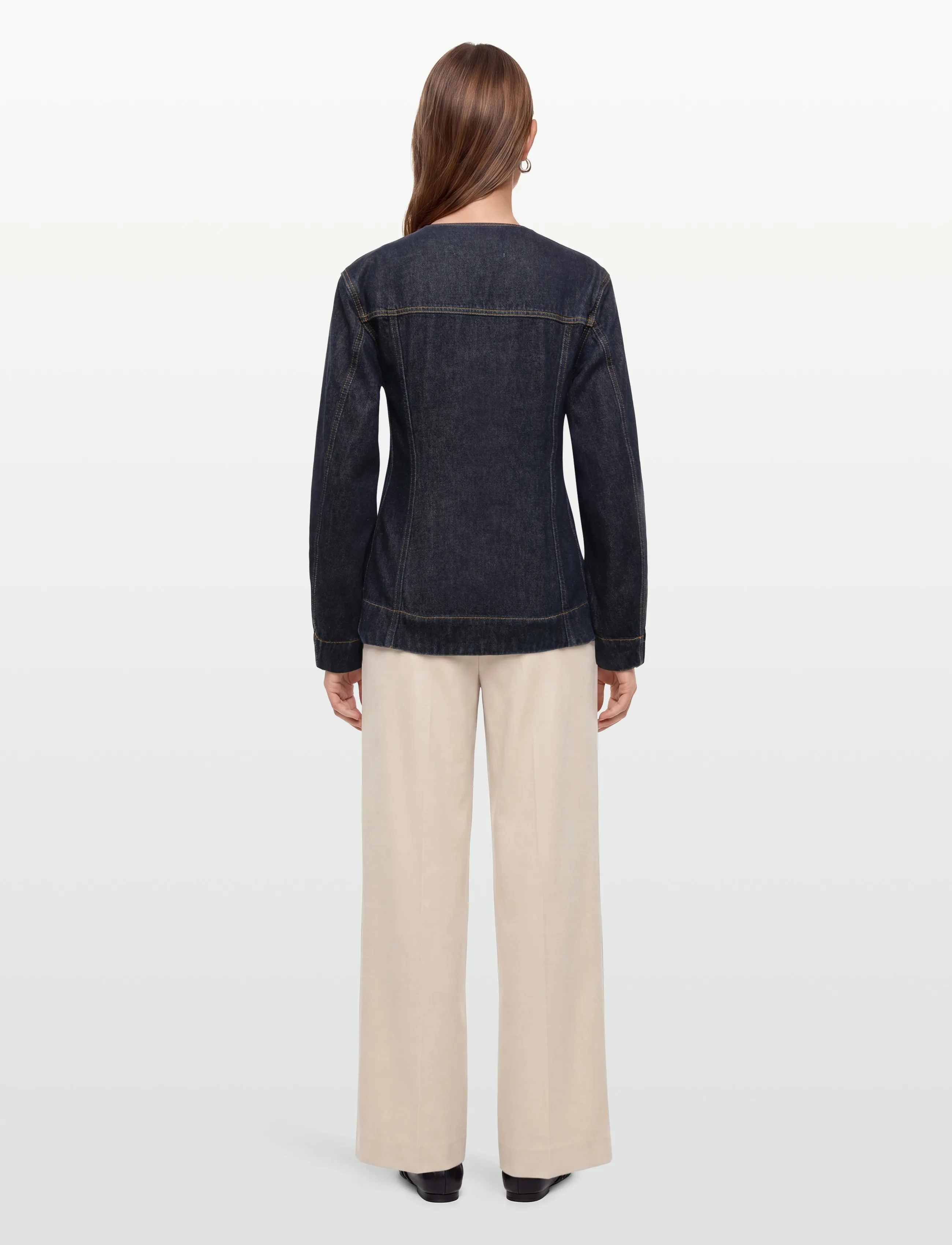 Ganni - Dark Rinse Denim Blazer - einreihige blazer - blue - 4