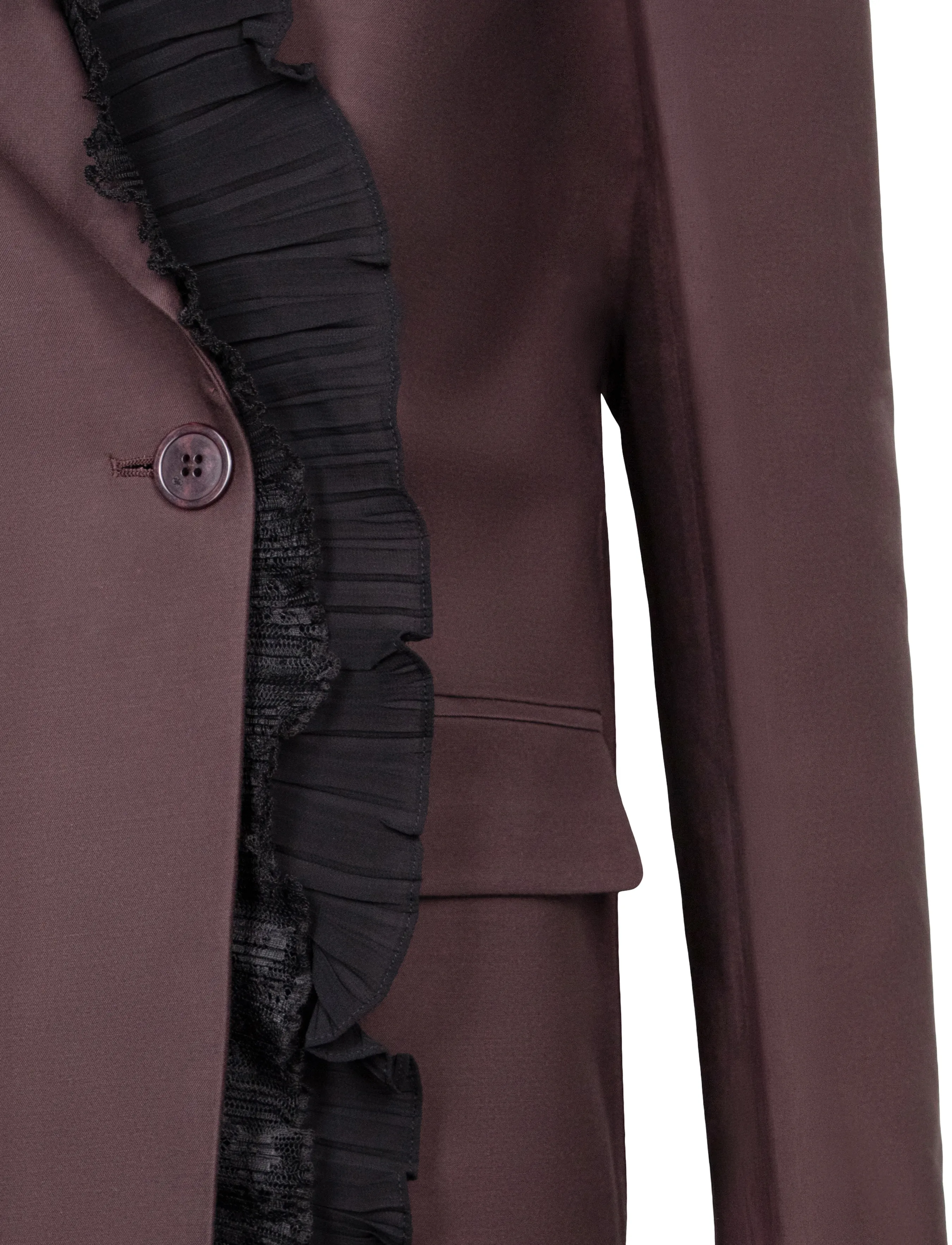 Ganni - Brown Coat - winterjacken - red - 2