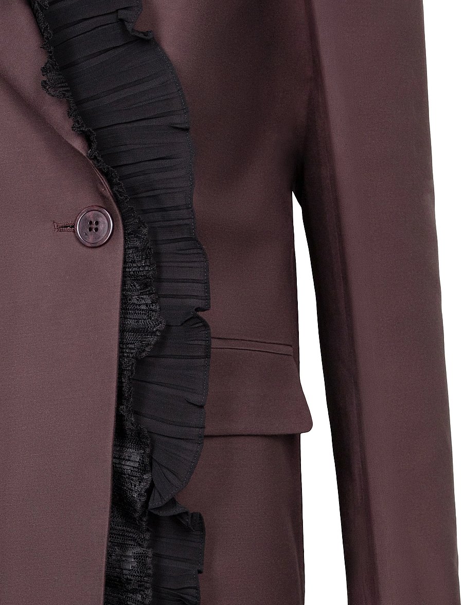 Ganni - Brown Coat - winterjacken - red - 2