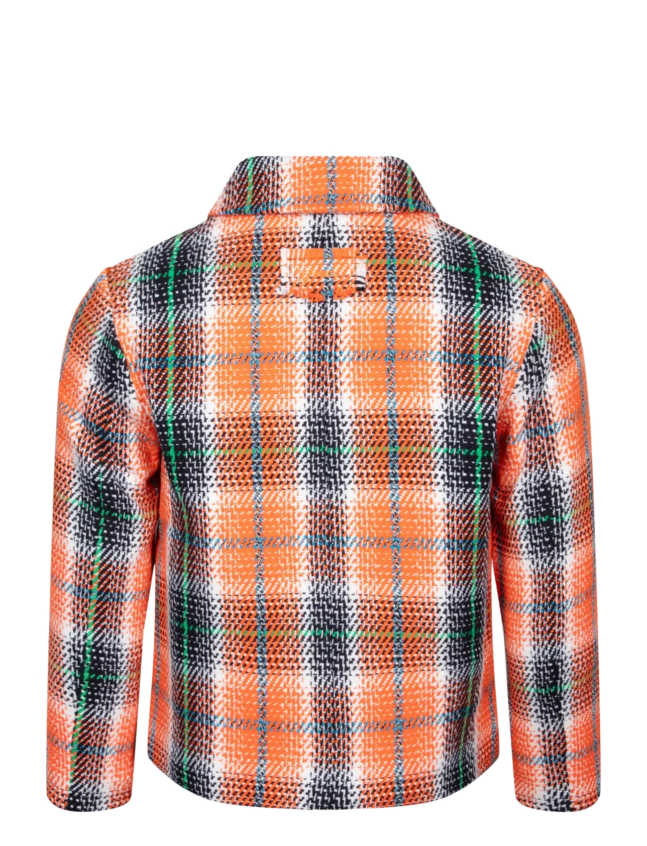 Ganni - Graphic Wool Check Blazer - einreihige blazer - orange - 1