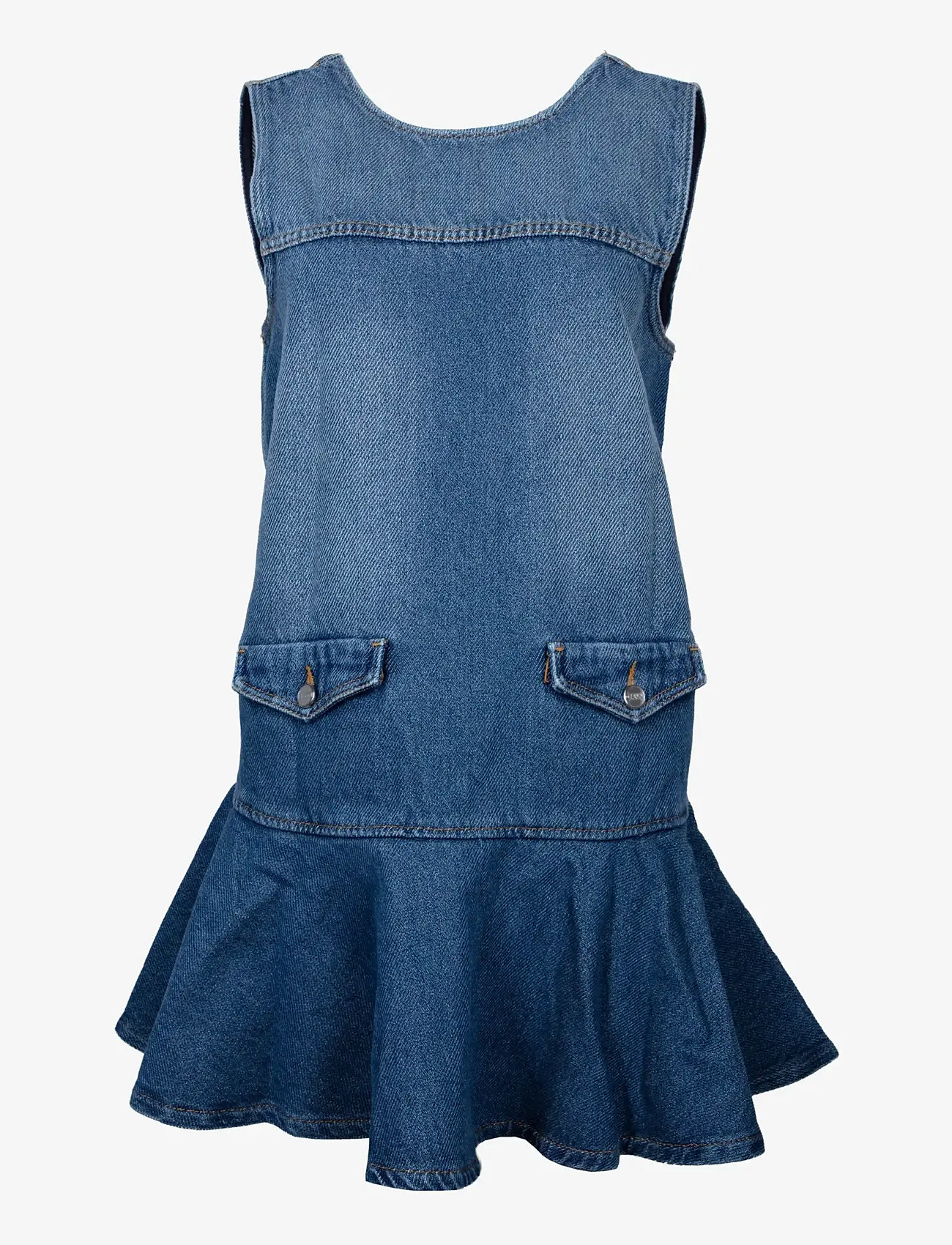 Ganni - Light Denim Mini Dress - denimkjoler - blue - 0