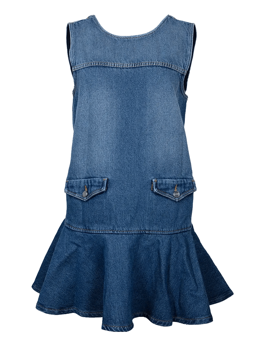 Ganni - Light Denim Mini Dress - jeanskleider - blue - 0