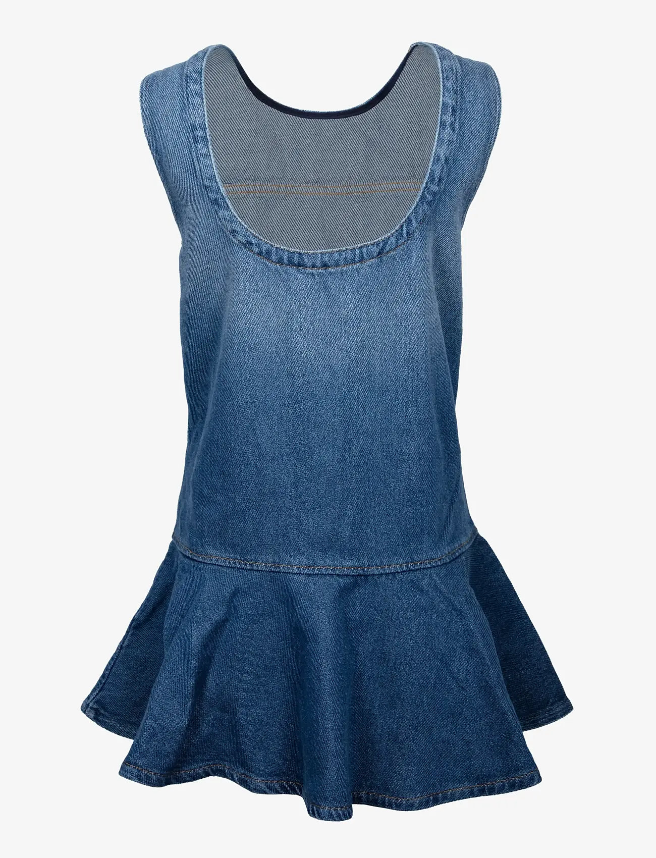 Ganni - Light Denim Mini Dress - denimkjoler - blue - 1