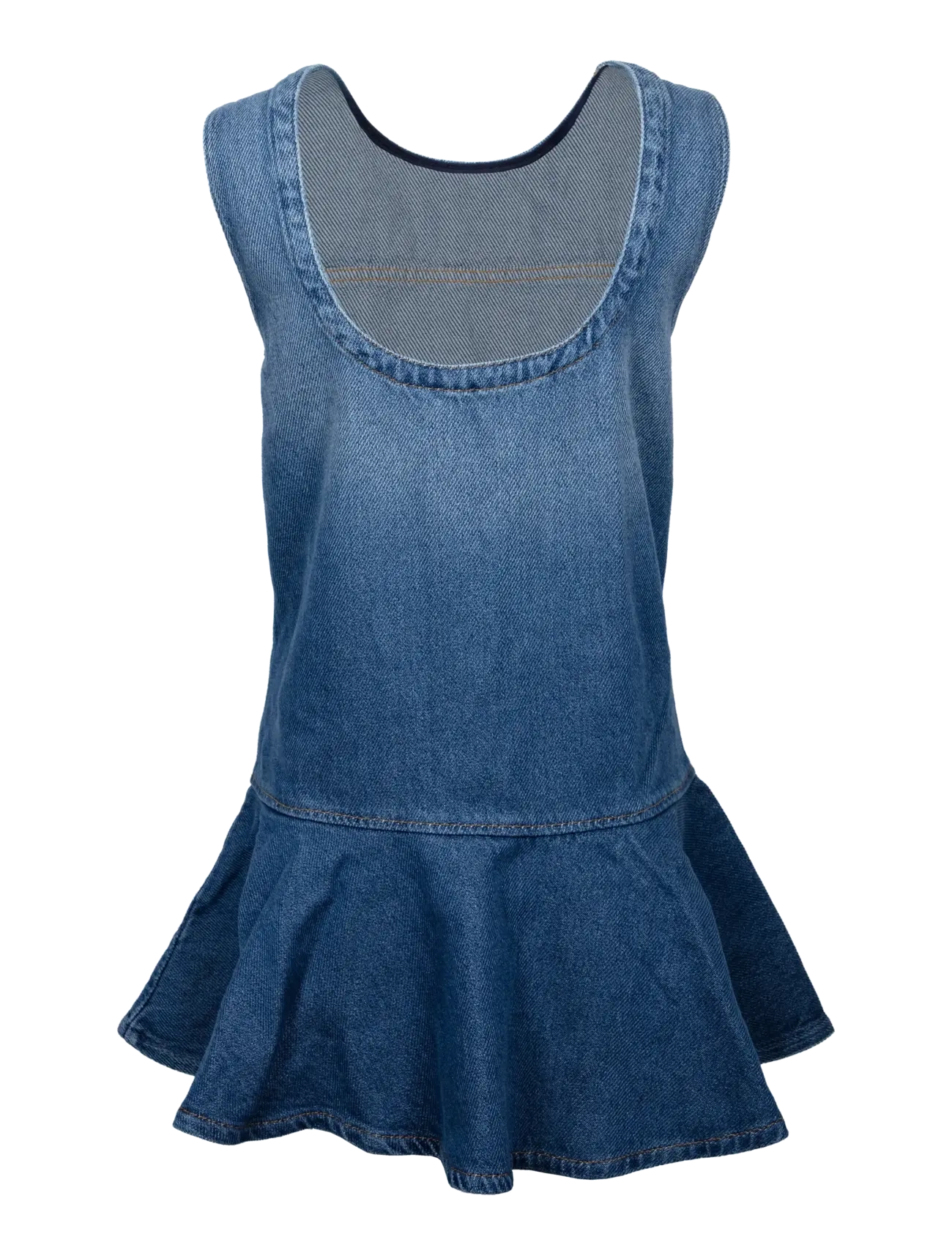 Ganni - Light Denim Mini Dress - jeanskleider - blue - 1