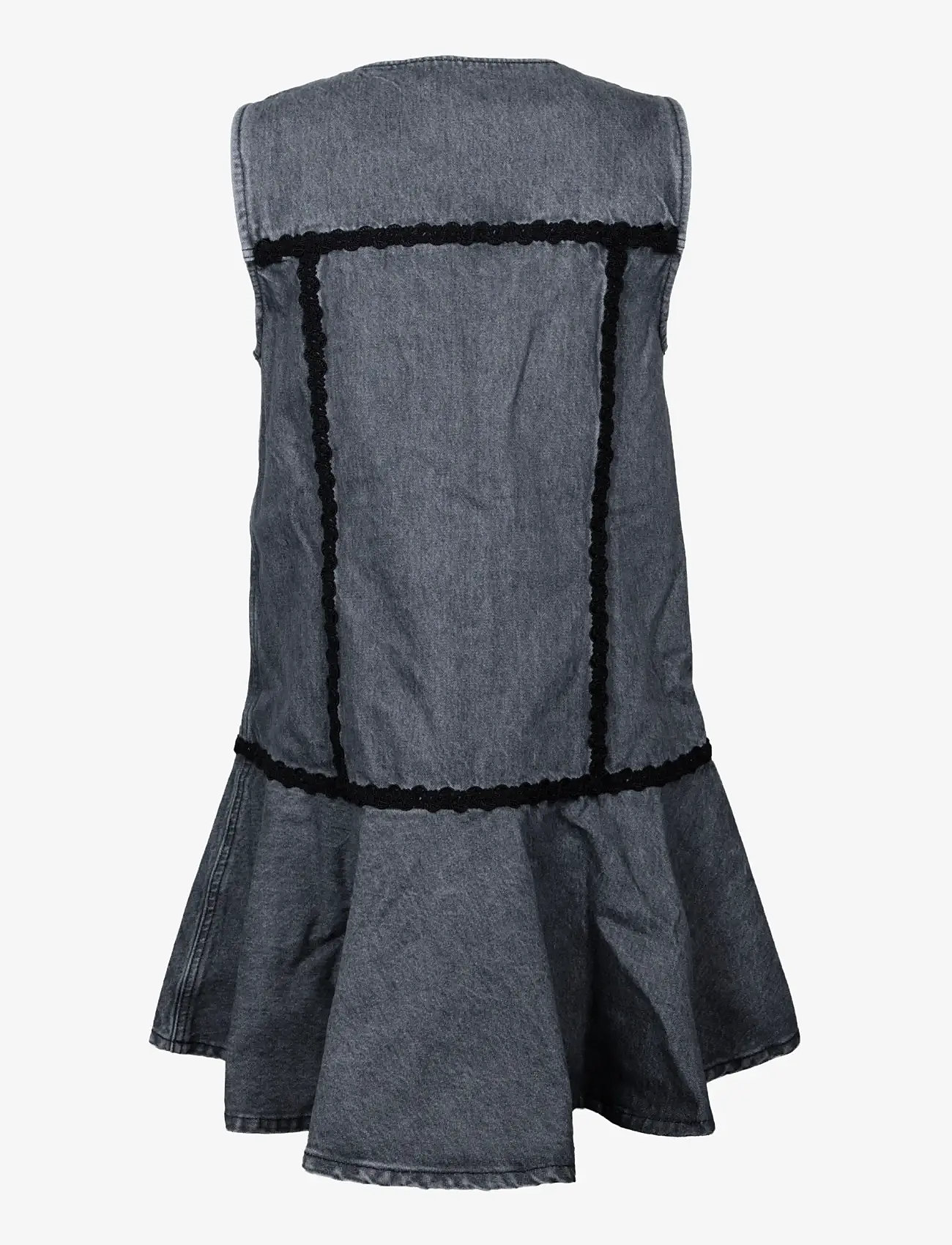 Ganni - Rigid Denim Mini Dress - sommerkjoler - grey - 1