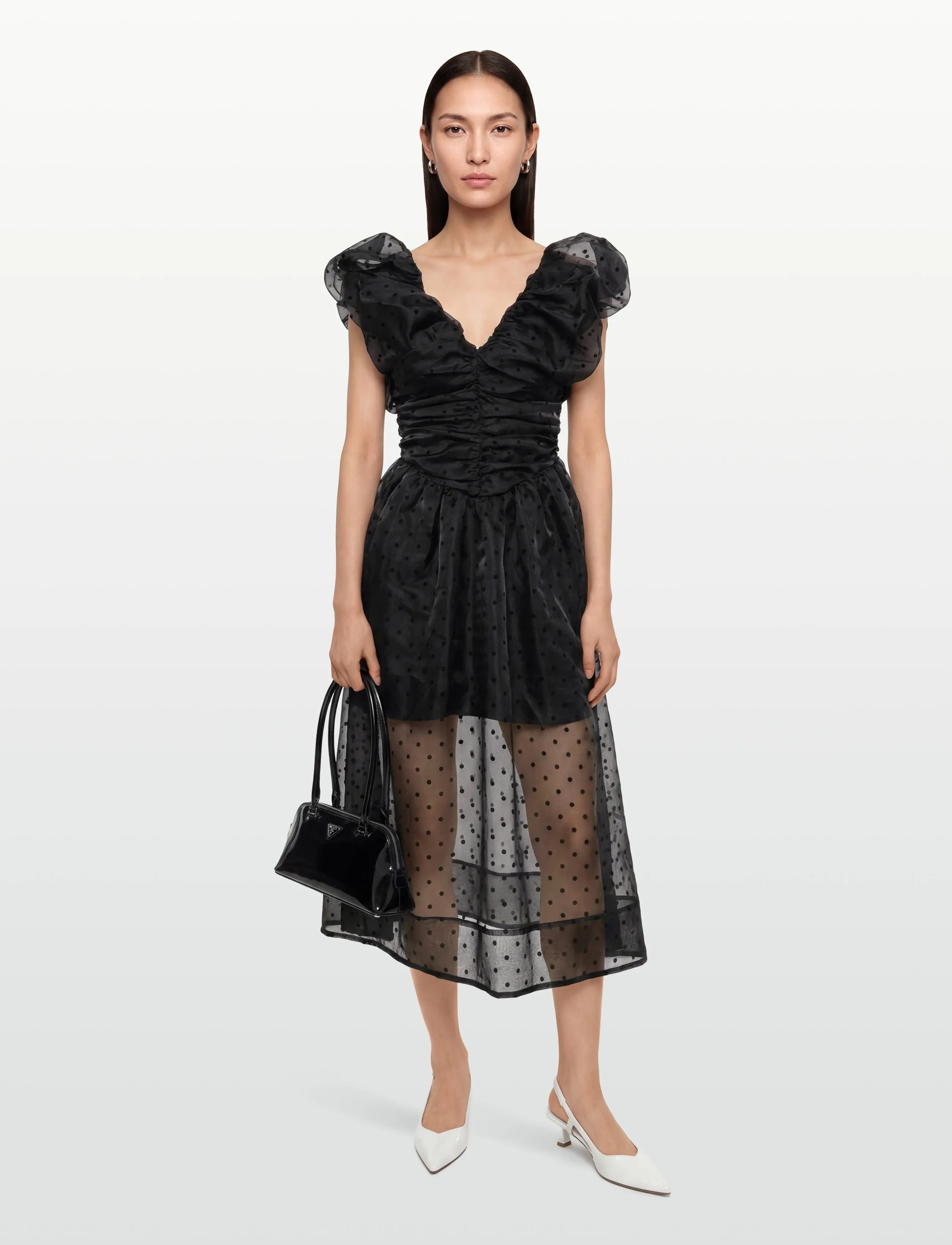 Flocked Organza Dress 2