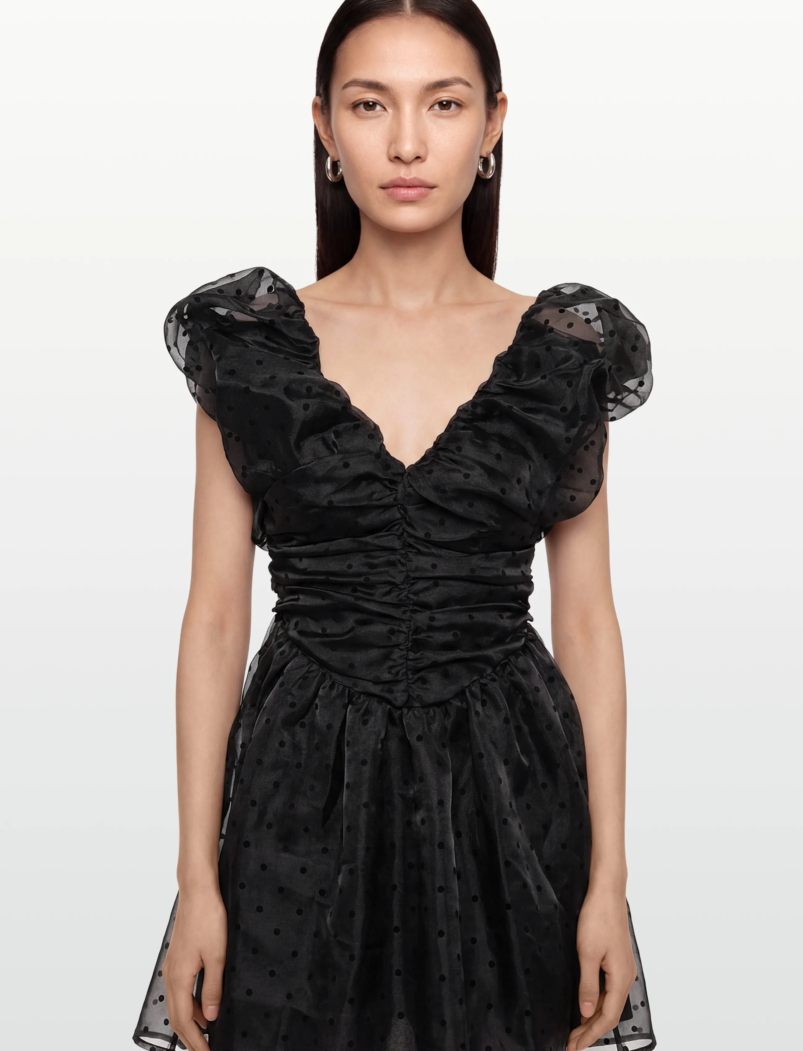Flocked Organza Dress 3