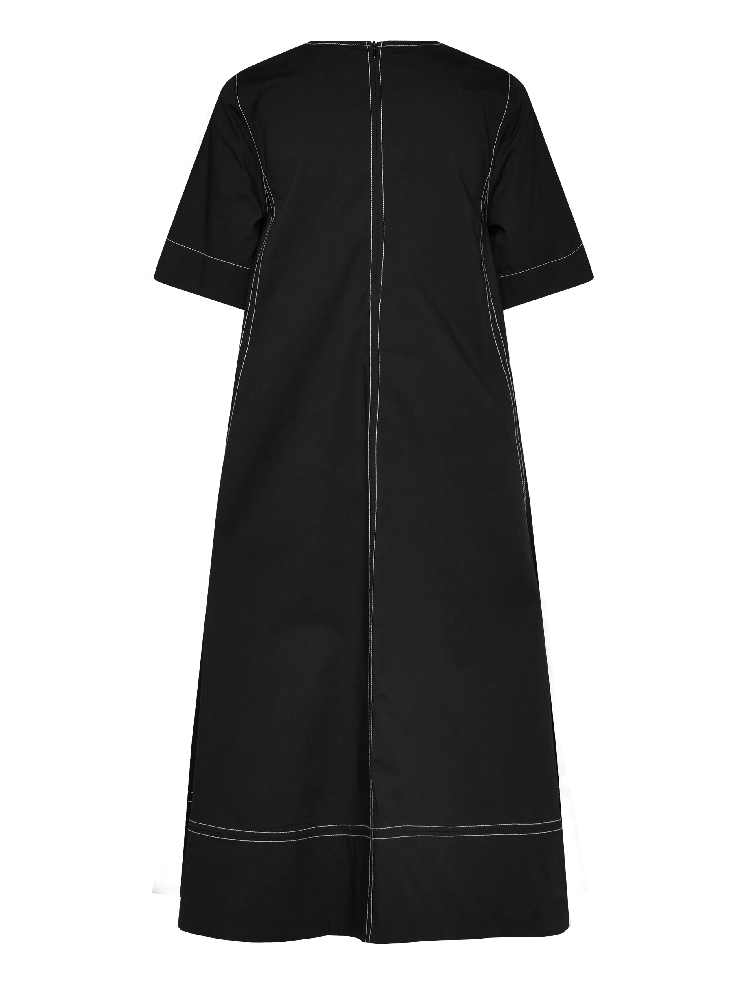 Stretch Cotton A-Line Long Dress 2