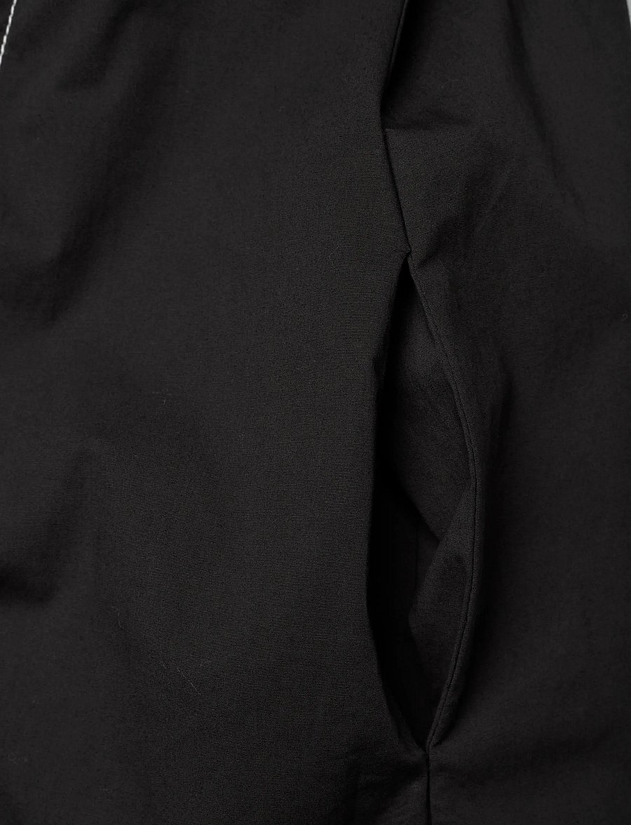 Ganni - Stretch Cotton A-line Long Dress - black - 4