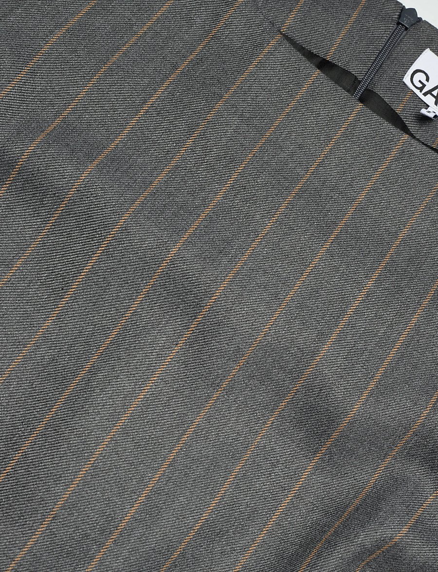 Ganni - Wool Stripe Belted Mini Dress - short dresses - grey - 2