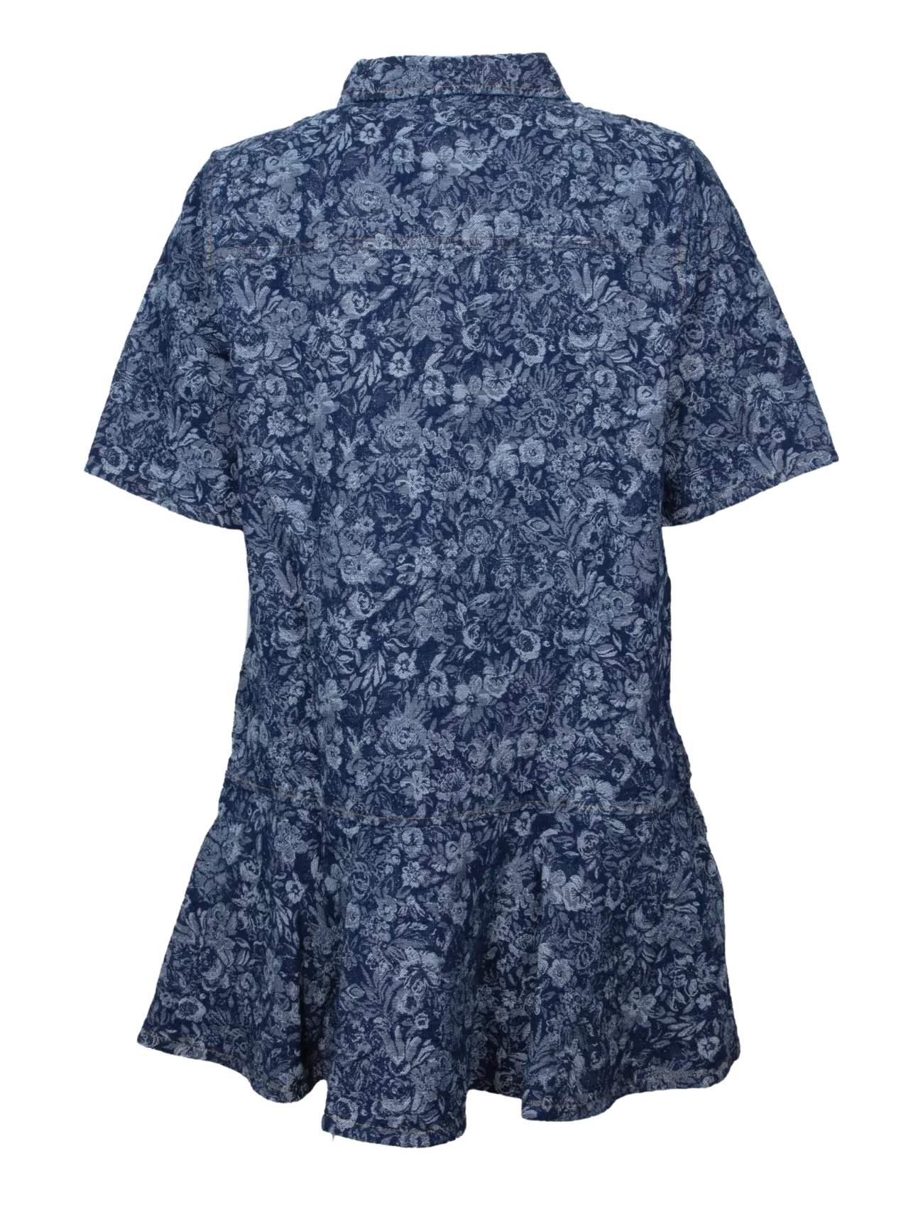 Ganni - Tapestry Denim Mini dress - hemdkleider - blue - 1