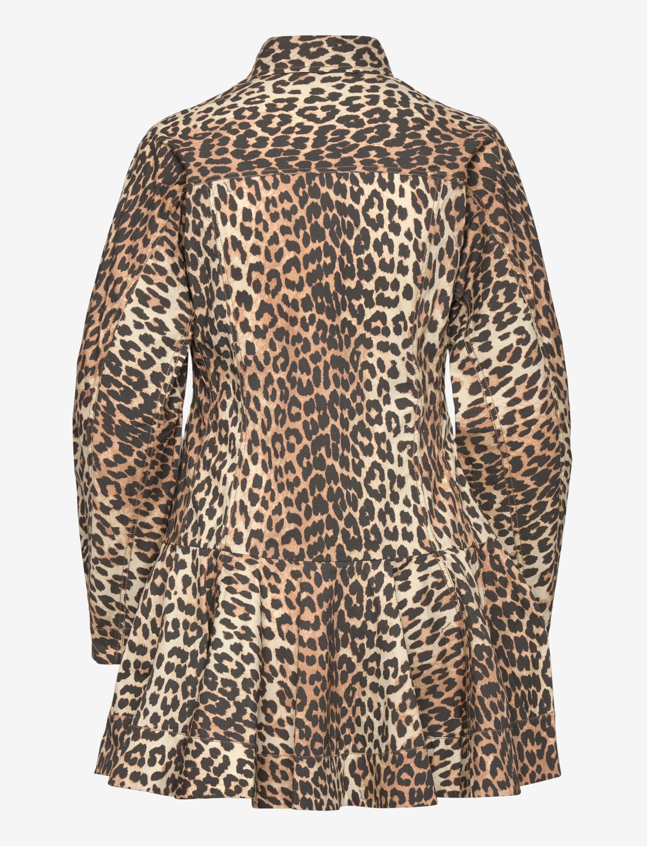 Ganni Printed Stretch Cotton Mini Shirt Dress (GNAA1030184859) - Short  Dresses - Boozt.com