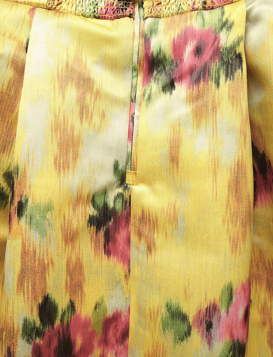 Ganni - Floral Print Duchesse Satin Belted Mini Dress - sommerkleider - multicolored - 4