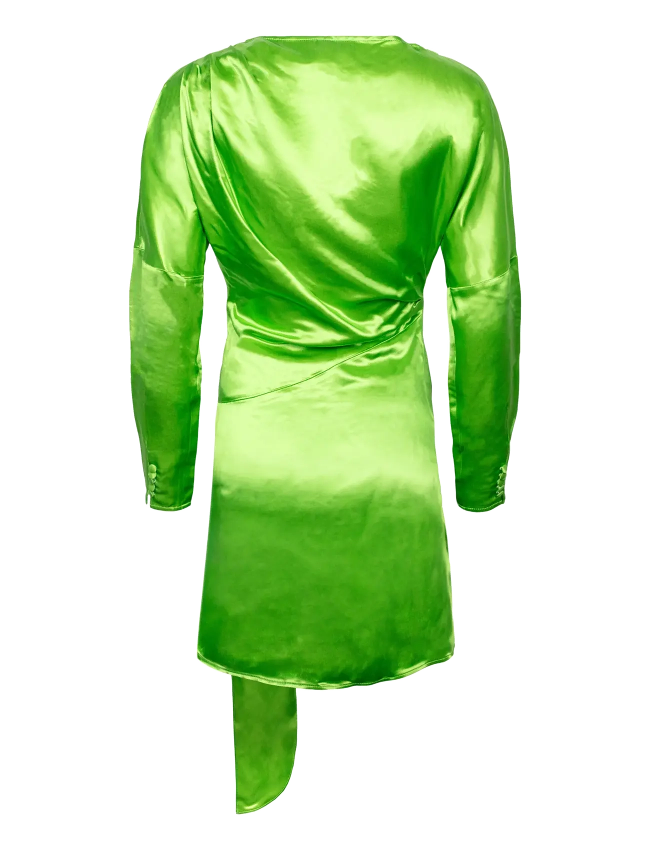 Ganni - Dress in Green Satin - cocktailkleider - green - 1