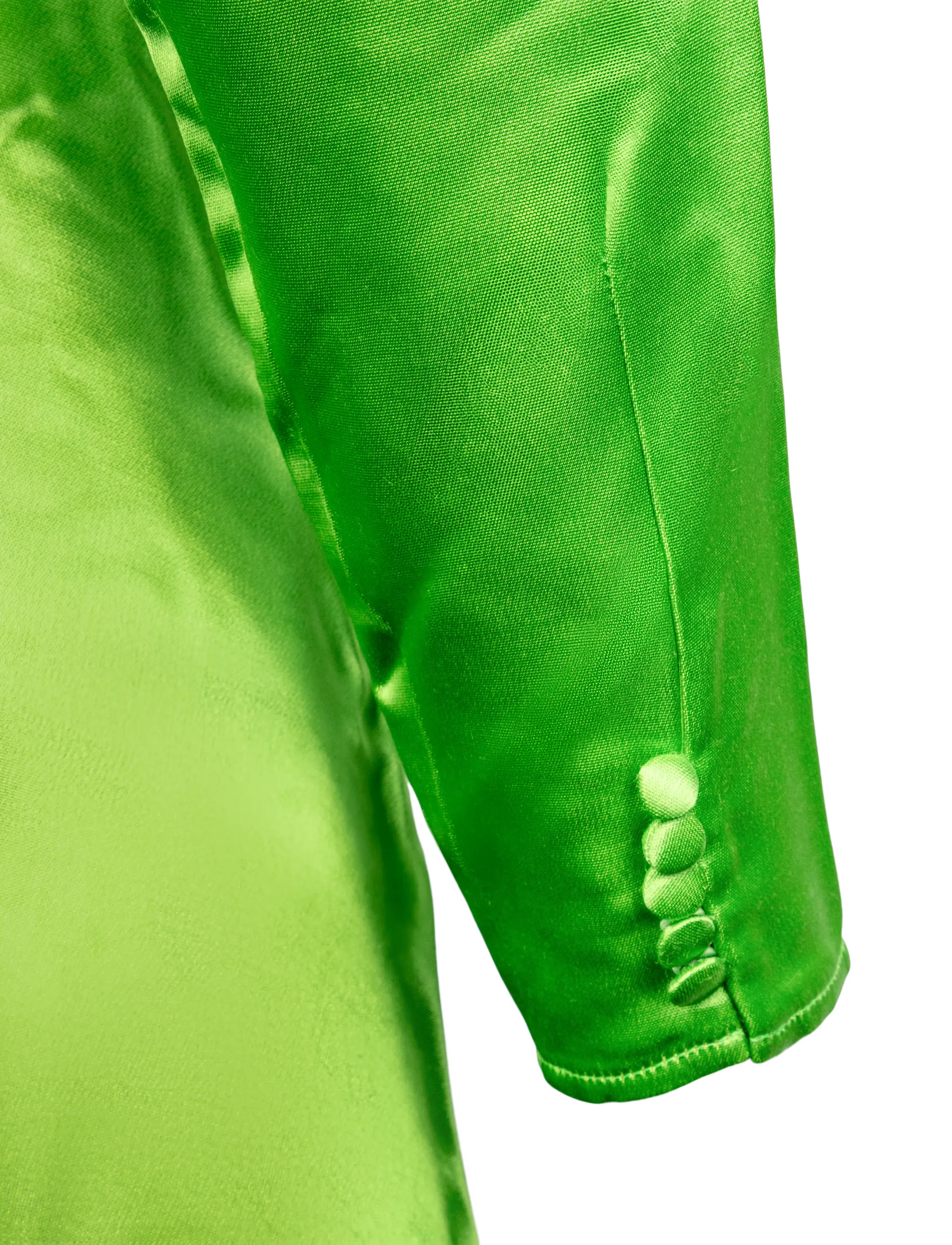 Ganni - Dress in Green Satin - cocktailkleider - green - 2