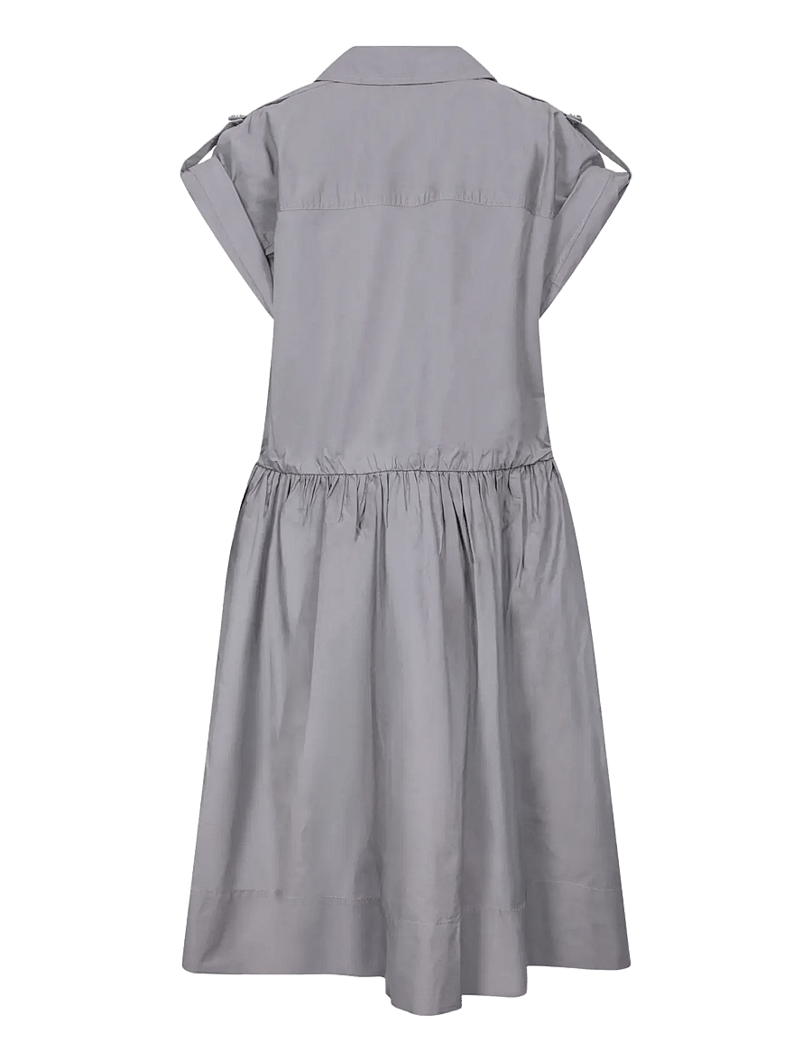 Ganni - Cotton Dress - hemdkleider - quiet shade - 1