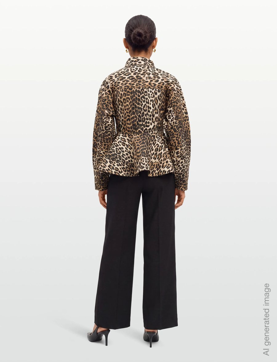 Ganni - Peplum Shirt - langärmlige hemden - multicolored - 4