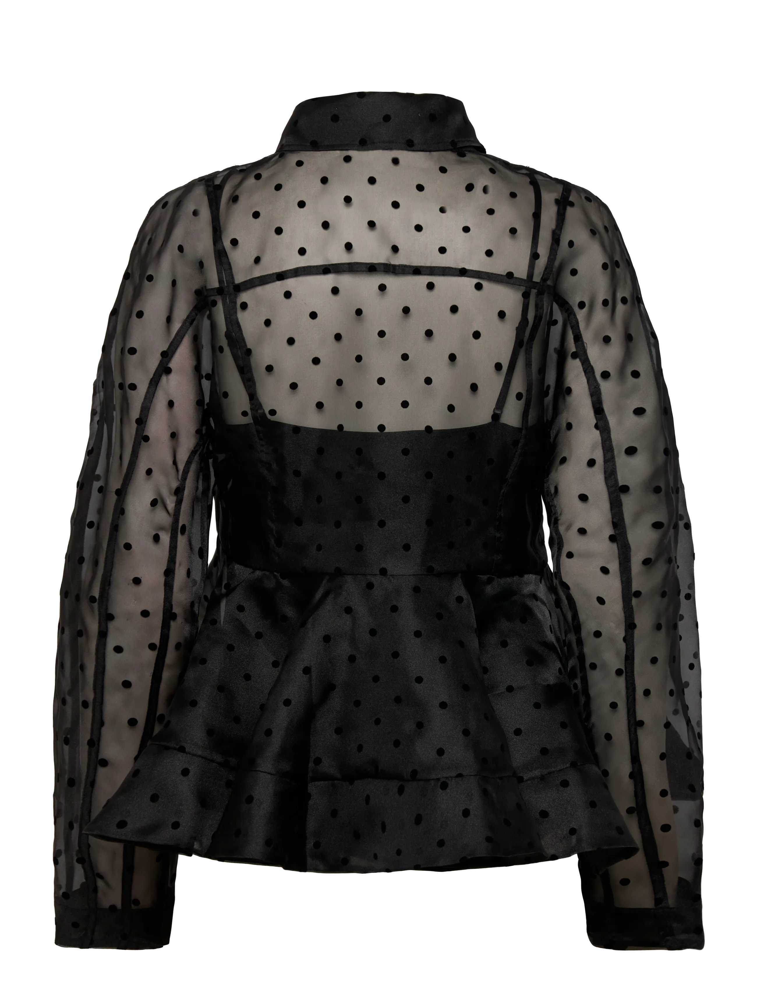 Ganni - Black Ruched Top - langärmlige hemden - black - 1