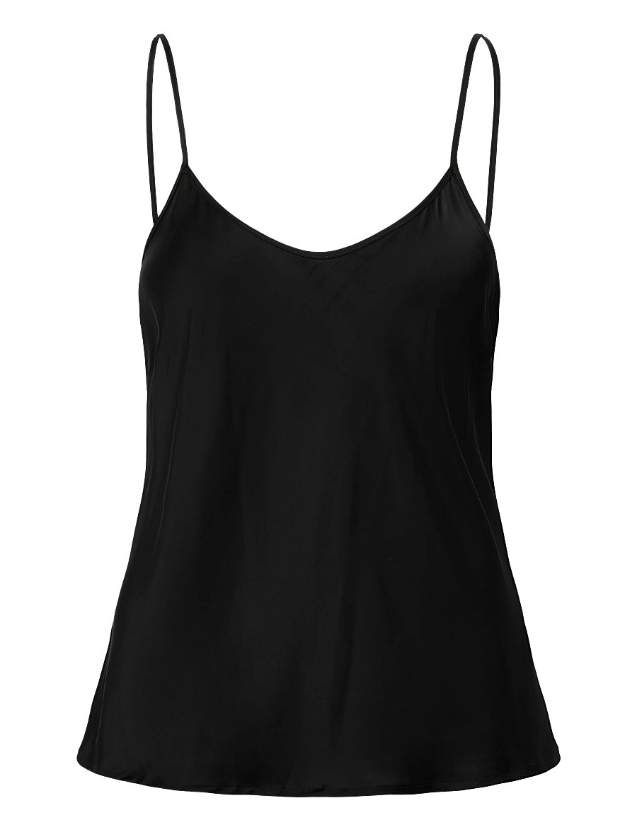 Ganni - Black Ruched Top - langärmlige hemden - black - 2
