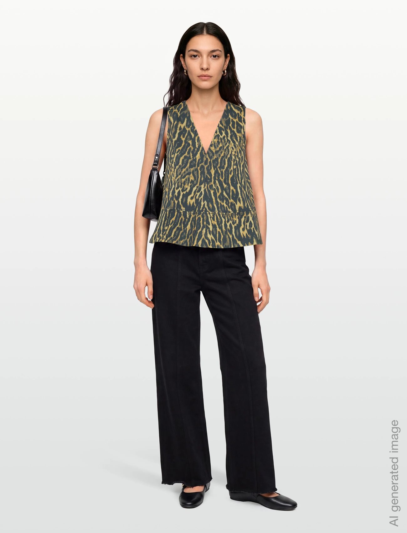 Leopard Cotton A-Line Top
