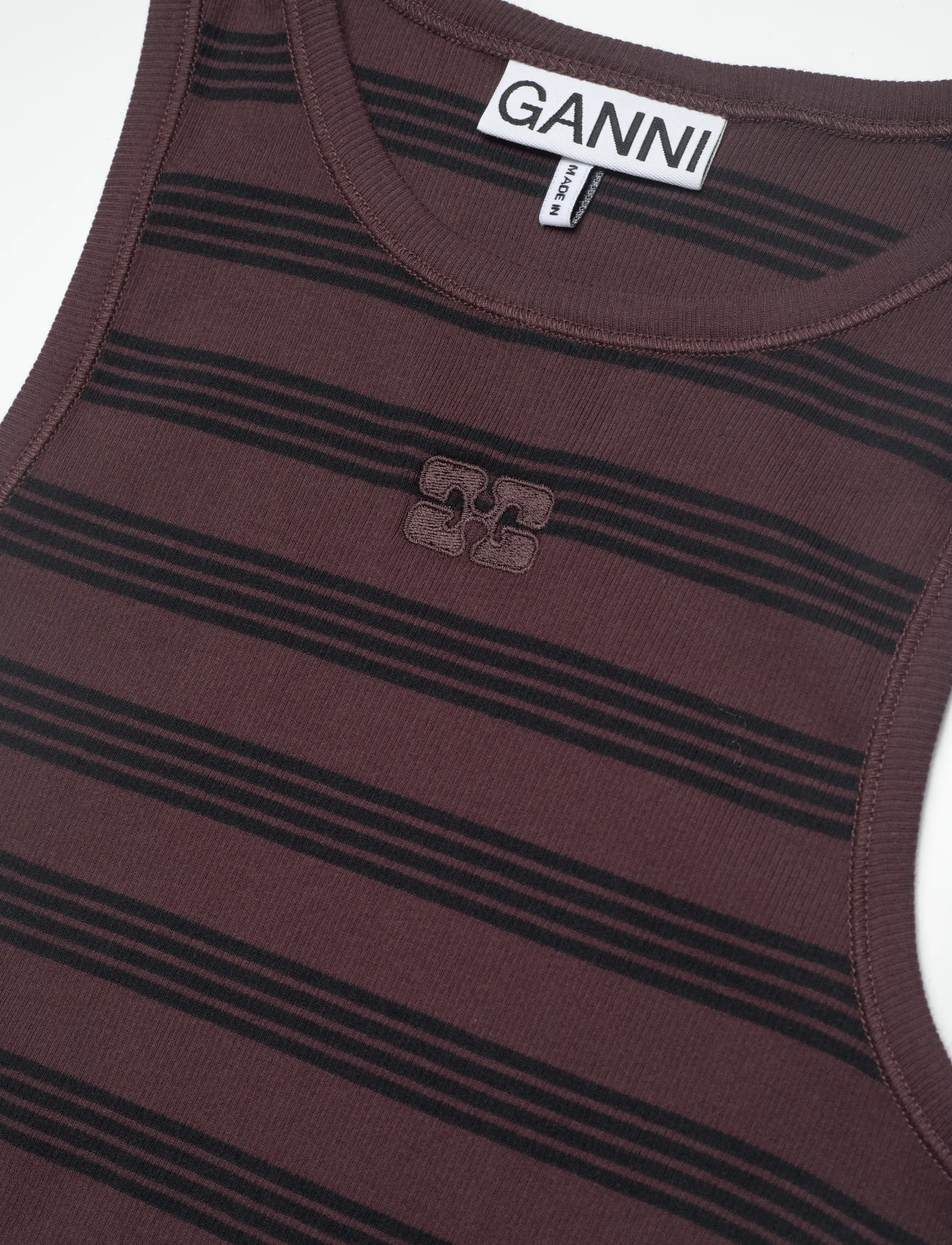 Ganni - Striped sleeveless top - multicolored - 2